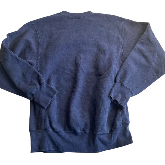 Vintage 90s Lee Made in USA Depauw‎ University Cross Country Sweatshirt L Navy - Picture 3 of 5